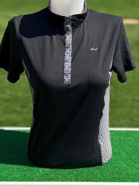 Bliss Polo - Geo Comb Black - £54